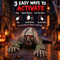 Crawling Zombie Halloween Yard Decoration with Glowing Eyes & Sound