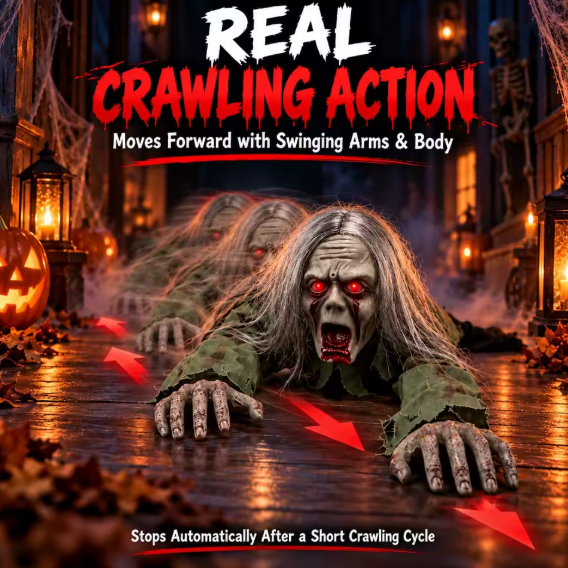 Crawling Zombie Halloween Yard Decoration
