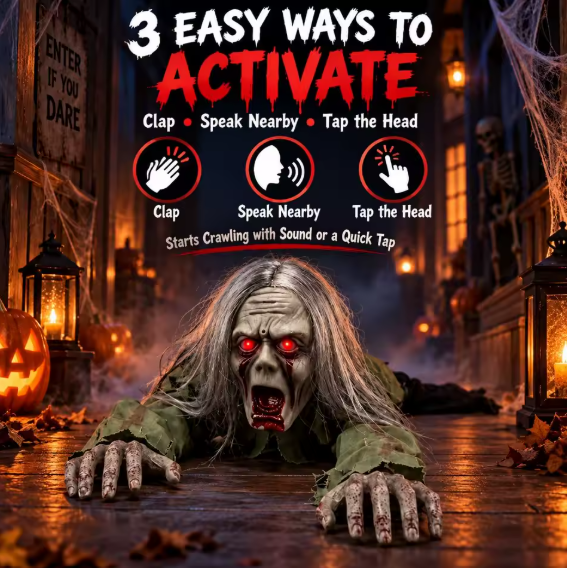 Crawling Zombie Halloween Yard Decoration