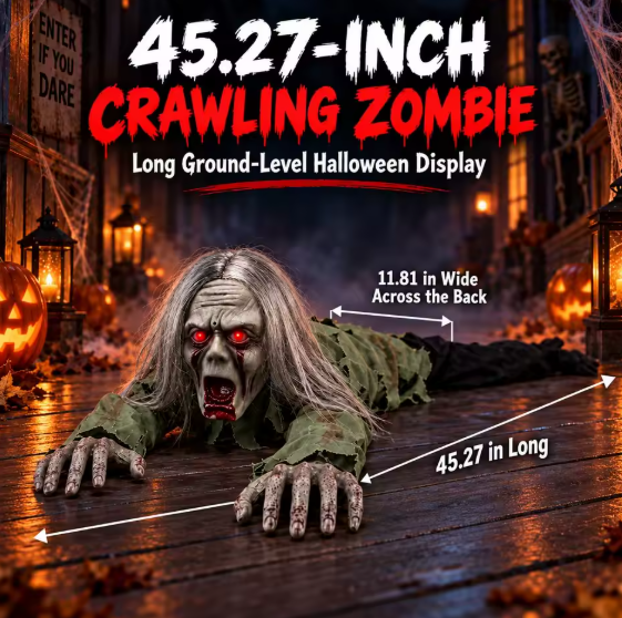 Crawling Zombie Halloween Yard Decoration